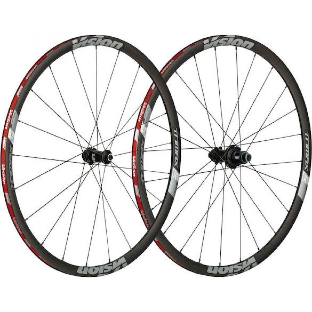 Vision Laufradsatz Trimax 25 Disc Clincher 622x17 mm Schwarz - schneller Allround-Disc-Laufradsatz