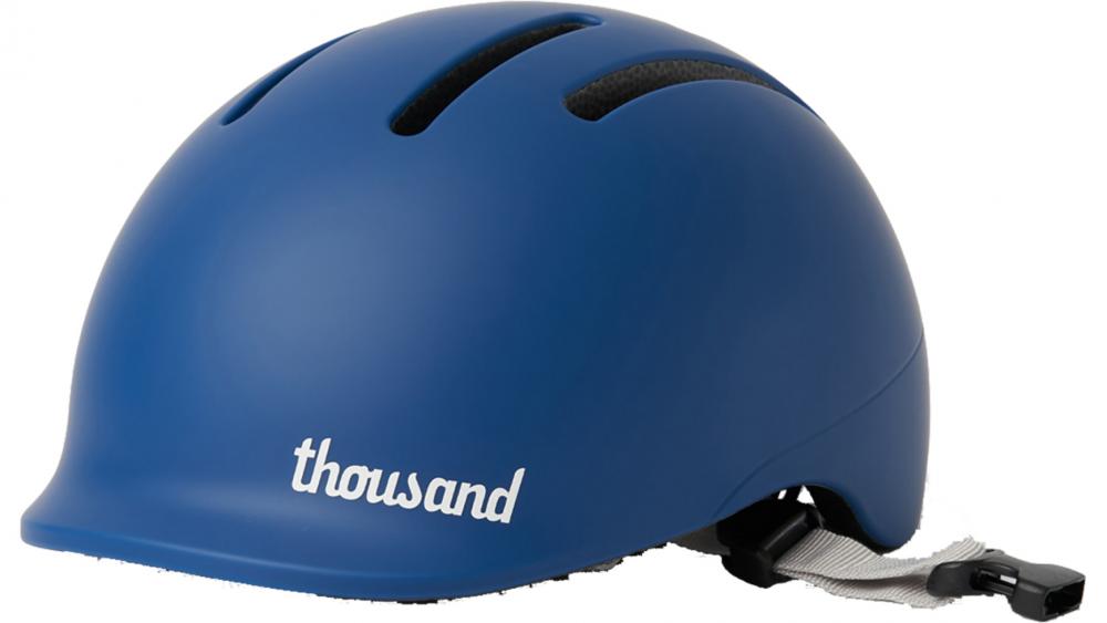 Thousand Kinderfahrradhelm Toddler Bravo Blue XXS 45-49cm - Unisize, sicherer Magnetverschluss, vegane Lederriemen