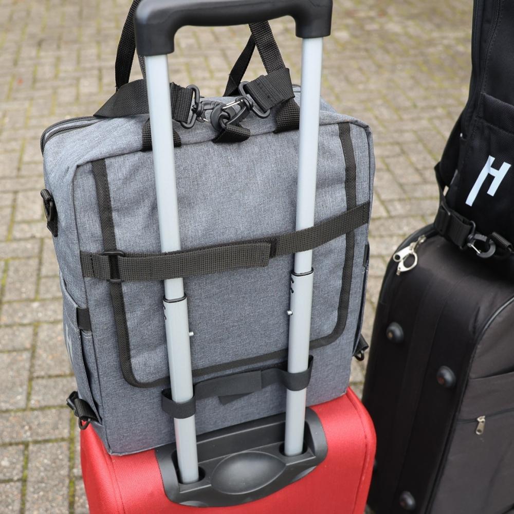 Haberland Frontträger-Rucksack More Than Work anthrazit - flexible Transportlösung für Frontgepäckträger