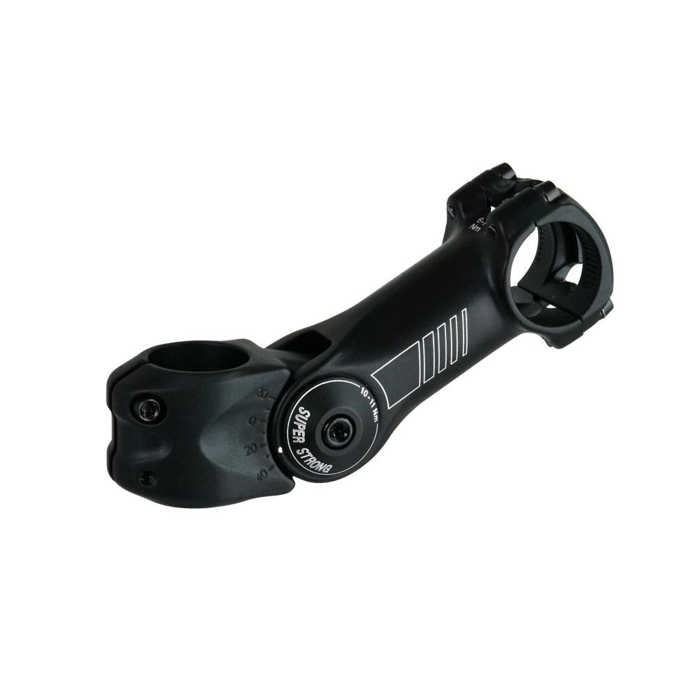 by.schulz Vorbau Pro SDS Super-Strong 31,8 mm 110 mm Schwarz - Verstellbarer Fahrradvorbau Ahead