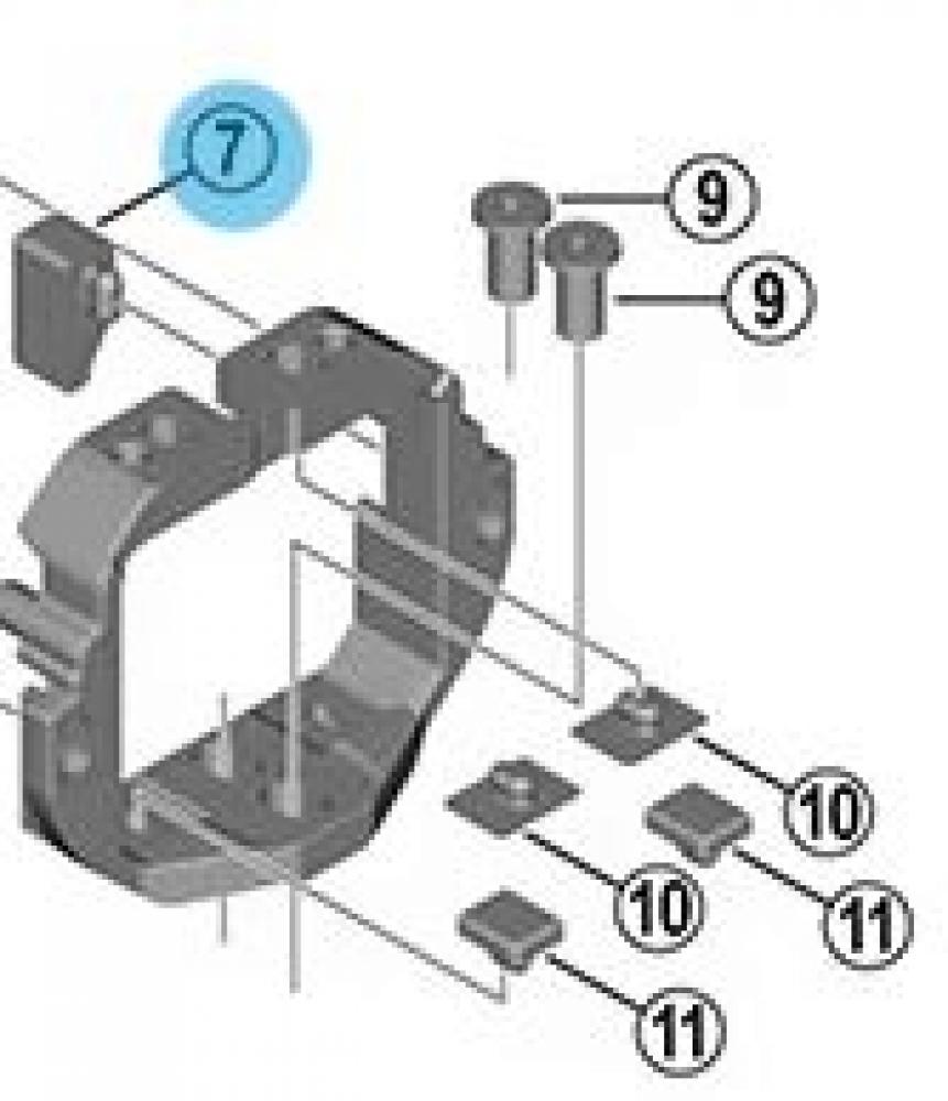 SHIMANO Montage-Gummi links E-BIKE SYSTEMS Akkuhalter BM-E8030/8031 BM-EN800/801 - 801
