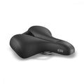 Schwarzer Selle Royal Ellipse Relaxed Unisex Fahrradsattel, ergonomisch für hohen Komfort.