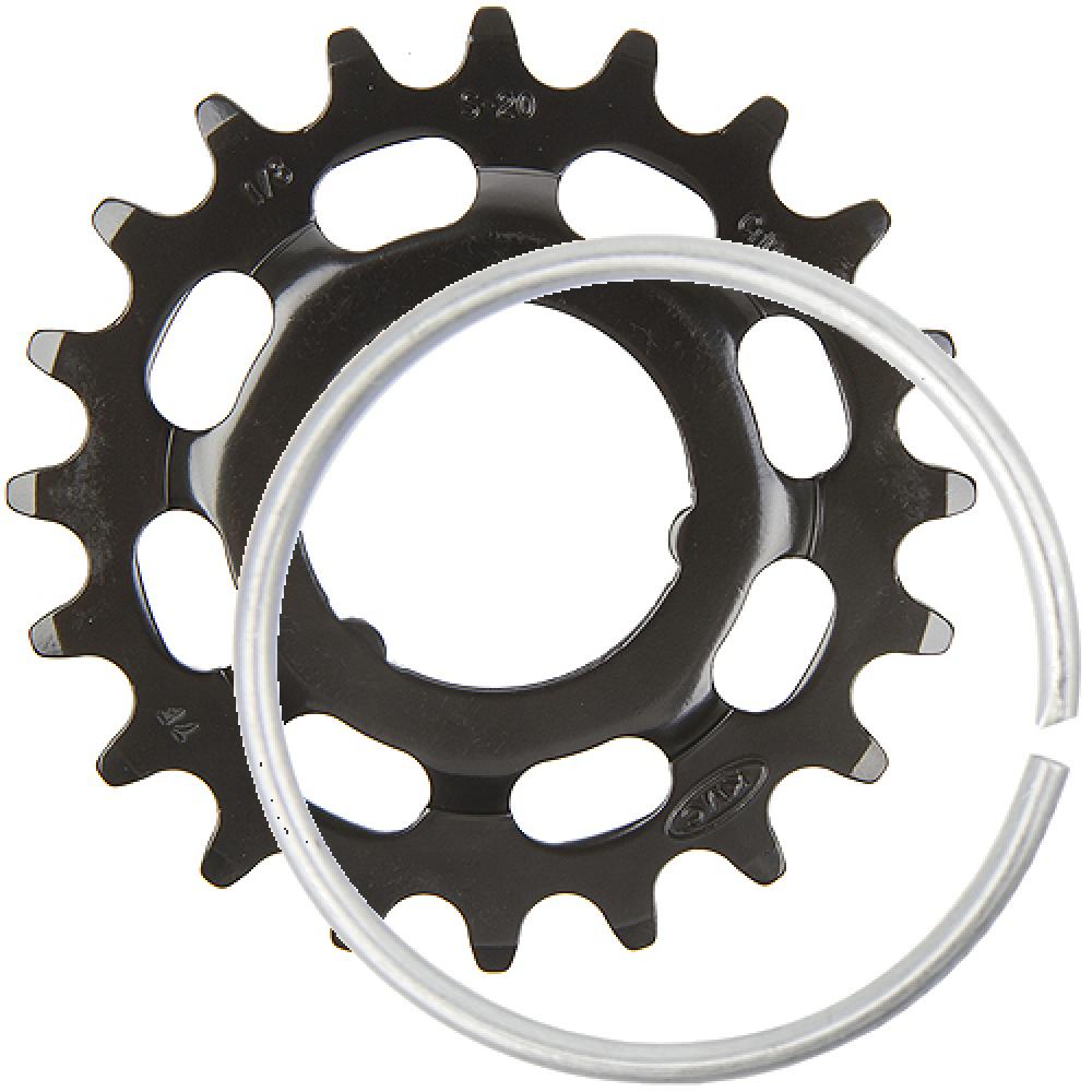 KMC Ritzel 1/8" 20 Zähne, schwarz, mit Sicherungsring.