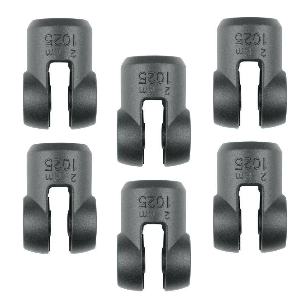 SKS Adapter gerade, 6er Set  Schutzblechbefestigung für SR Suntour & Rock Shox Federgabeln, schwarz, inklusive Montagematerial