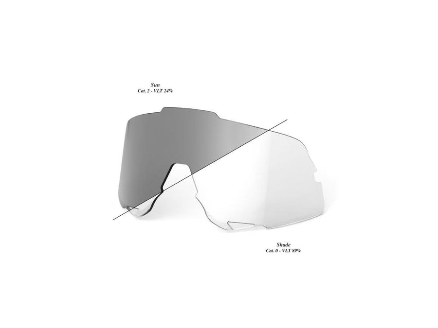 100% Glendale - Photochromic Replacement Lens unis clear smoke - selbsttönendes Ersatzglas