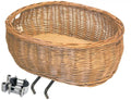 Basil Vorderrad-Tierfahrradkorb Pluto naturfarbig Weide inkl. Halter u. Kissen