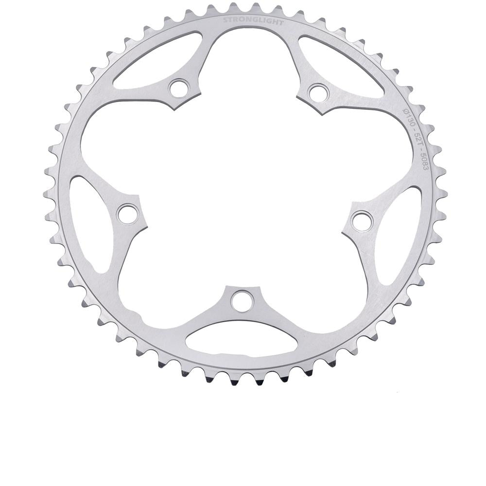Stronglight Rennradkettenblatt silber, Lochkreis 130mm, 52 Zähne.
