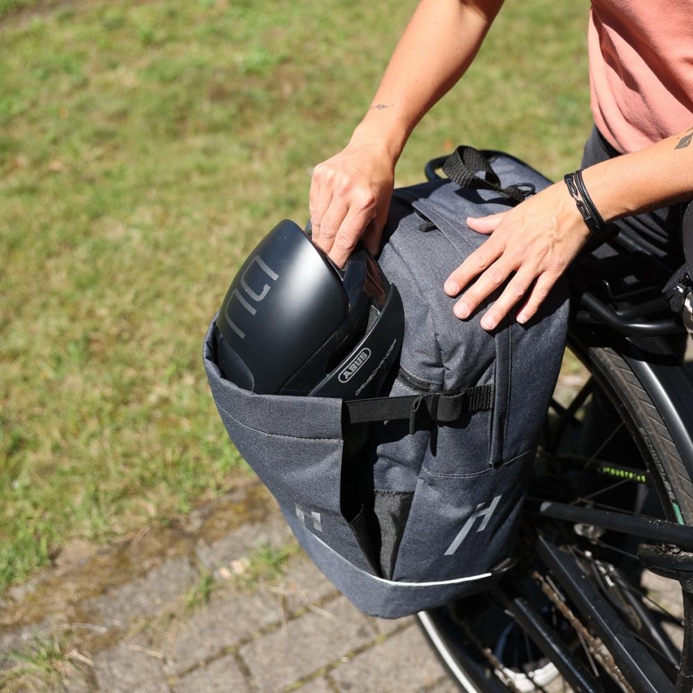 Haberland Bike-Rucksack Lucky Active Plus anthrazit - flexible Fahrrad-Rucksack-Kombination