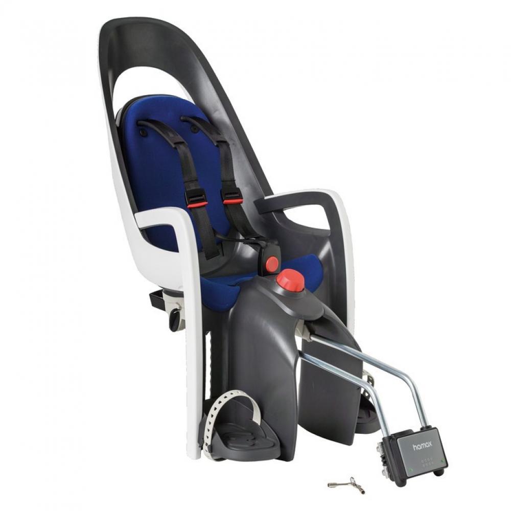 Kindersitz Hamax Caress grau/weiß/blau, Befestig. Rahmenrohr