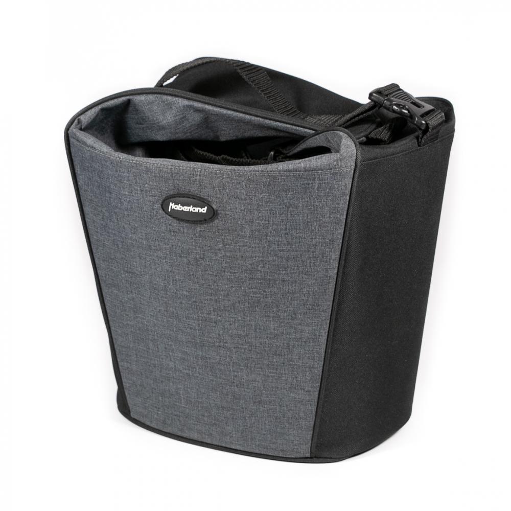 Haberland Lenkertasche Britta anthrazit/schwarz - praktische E-Bike Lenkertasche mit KLICKfix