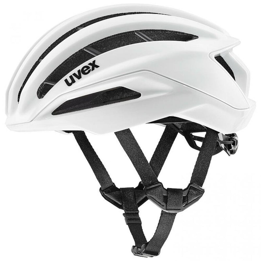 uvex surge Rennradhelm white matt, Größe 56-59cm, mit Multi-Inmould-Technologie, 3D IAS Größenanpassung, Brillengarage, ohne Aero-Cover, top Belüftung