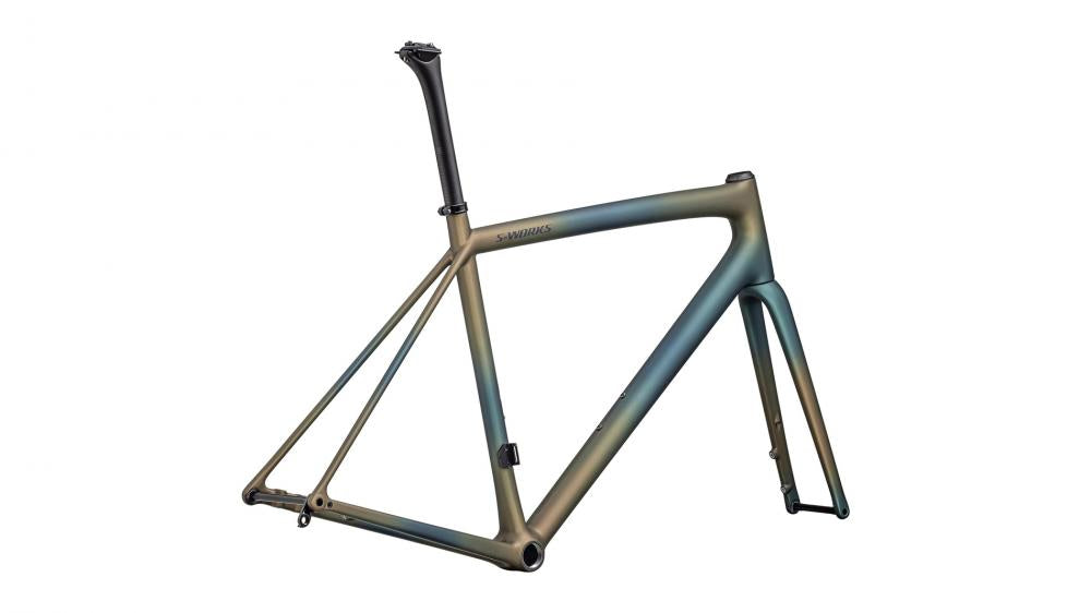 Specialized Aethos Rahmenset - Deep Lake Metal/Burnt Gold Metal/Dark Navy - Größe 52cm - Rennrad
